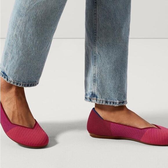 🆕 Rothy’s Women's The Flat in Pomegranate Pop in Pink Size 7 - Picture 2 of 8